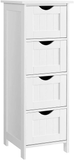 VASAGLE Floor Cabinet with 4 Drawers White LHC40W