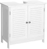 VASAGLE Under Sink Cabinet with 2 Doors White BBC05WT