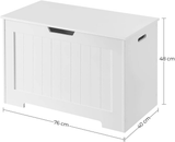VASAGLE Storage Bench White LHS11WT