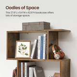 VASAGLE 5-Tier Bookshelf Display Shelf and Room Divider Freestanding Decorative Storage Shelving Rustic Brown LBC62BX