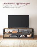 VASAGLE TV Cabinet Stand Lowboard for TVs up to 70 Inches with Shelves Steel Frame Vintage Brown/Black LTV095B01V1