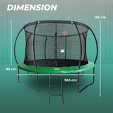 Verpeak Trampoline 12ft VP-BT-143-MI