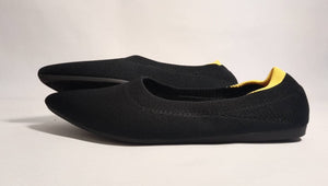 yellowed lined female casual shoes