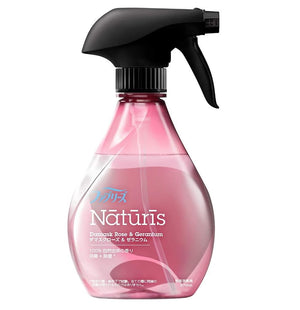 [6-PACK] P&G Febreze Naturis 100% natural fragrance deodorizing and sterilizing spray for fabrics 370ml 4 scent avilable Damask rose and geranium