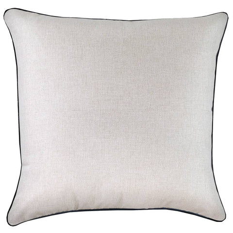 Cushion Cover-With Black Piping-Natural-60cm x 60cm