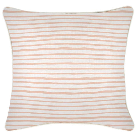 Cushion Cover-With Piping-Paint Stripes Blush-60cm x 60cm