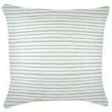 Cushion Cover-With Piping-Paint Stripes Pale Mint-60cm x 60cm