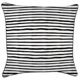 Cushion Cover-With Black Piping-Paint Stripes-60cm x 60cm