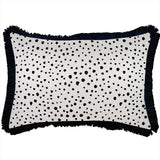 Cushion Cover-Coastal Fringe Black-Lunar-35cm x 50cm