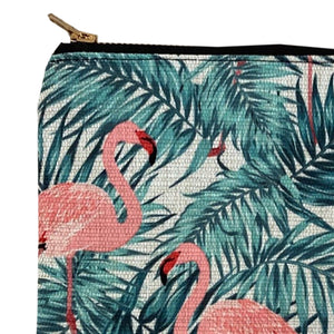 Zip Clutch Pouch-Tropical Flamingo