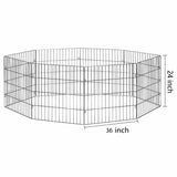 Large Pet Playpen - Dog Cat Foldable Metal Indoor Outdoor Fence - Puppy Kitten