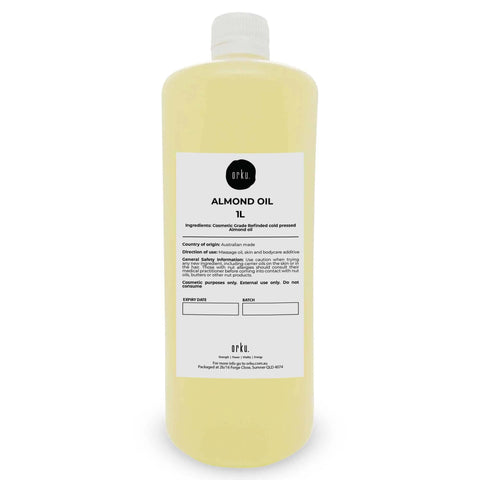 1L Sweet Almond Oil Refined Cosmetic Grade 100% Pure - Skin Face Hair Massage