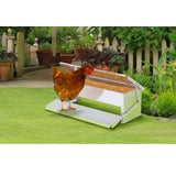 8L Automatic Chook Chicken Feeder Poultry Auto Treadle Aluminium Metal Coop