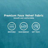 Sarantino Faux Velvet Sofa Bed Couch Furniture Lounge Suite Seat Blue