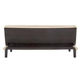 Sarantino 3 Seater Modular Faux Linen Fabric Sofa Bed Couch - Beige