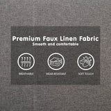 Sarantino 3 Seater Modular Faux Linen Fabric Sofa Bed Couch -Dark Grey