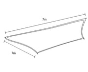 Wallaroo Rectangular Shade Sail 7m x 7m - Sand