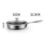 Stainless Steel Frying Pan Non-Stick Cooking Frypan Cookware 32cm Honeycomb DoubleSided