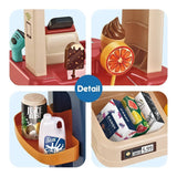 Kids Supermarket Ice Cream Cart Shop Dessert Food Pretend Role Play Set Toy Gift