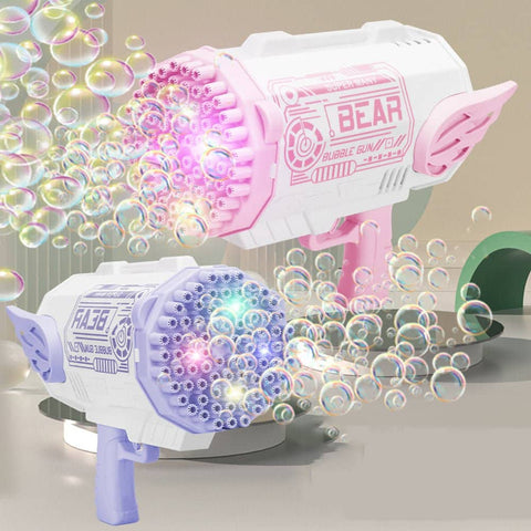 Electric Bubble Gun Machine Soap Bubbles Kids Adults Summer Outdoor Playtime Toy