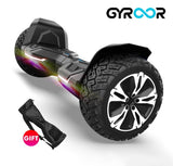 Gyroor 8.5 inch Hoverboard with Bluetooth Speaker and LED Lights Self Balancing Electric Scooter Hoverboard Skateboard Off Road Black