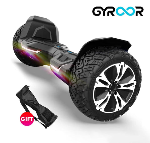 Gyroor 8.5 inch Hoverboard with Bluetooth Speaker and LED Lights Self Balancing Electric Scooter Hoverboard Skateboard Off Road Black