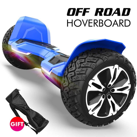 Gyroor 8.5 inch Hoverboard with Bluetooth Speaker and LED Lights Self Balancing Electric Scooter Hoverboard Skateboard Off Road Blue