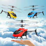 Mini RC Infrared Induction Helicopter Aircraft Drone Flashing Light Toys Christmas Gift