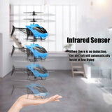 Mini RC Infrared Induction Helicopter Aircraft Drone Flashing Light Toys Christmas Gift