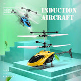 Mini RC Infrared Induction Helicopter Aircraft Drone Flashing Light Toys Christmas Gift