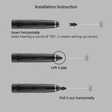 USB Charging Electric Egg Beater Milk Frother Handheld Drink Coffee Foamer AU with 2 Stainless Steel Whisks