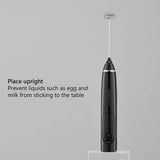 USB Charging Electric Egg Beater Milk Frother Handheld Drink Coffee Foamer AU with 2 Stainless Steel Whisks