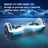 JD-S660 8" Hoverboard with Bluetooth Speaker and LED Lights Self Balancing Electric Hover Board Craft Skateboard Scooter Transporter BLUE