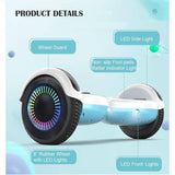 JD-S660 8" Hoverboard with Bluetooth Speaker and LED Lights Self Balancing Electric Hover Board Craft Skateboard Scooter Transporter YELLOW