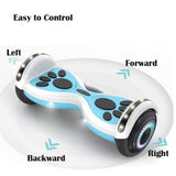 JD-S660 8" Hoverboard with Bluetooth Speaker and LED Lights Self Balancing Electric Hover Board Craft Skateboard Scooter Transporter YELLOW