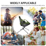 Camping Chair Foldable Swing Luxury Recliner Relaxation Swinging Comfort Lean Back Outdoor Folding Chair Outdoor Freestyle Portable Folding Rocking Chair