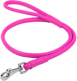Waudog Leather Round Clip Leash W4MM - L183CM PINK
