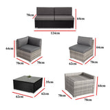 Outdoor Modular Lounge Sofa Bondi – Black