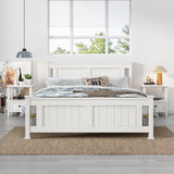 Double Solid Pine Timber Bed Frame – White