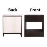 Dandi Bedside Table Nightstand with Drawer Set of 2 Brown
