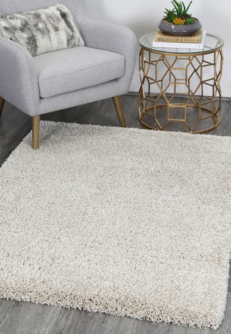 Arctic Plush Beige Cream Shaggy Rug 200x290 cm