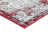 Allure Distressed Vintage Grey Red Rug 200x290 cm