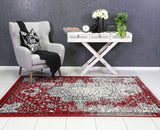 Allure Distressed Vintage Grey Red Rug 200x290 cm