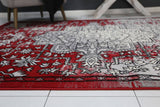 Allure Distressed Vintage Grey Red Rug 200x290 cm