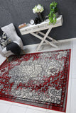 Allure Distressed Vintage Grey Red Rug 200x290 cm