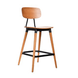Felix Barstool - Ply Seat - Lancaster Oak - Black Frame