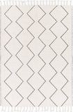 Leilani Diamond Tassel Cream Rug 160x230cm