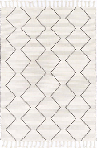 Leilani Diamond Tassel Cream Rug 160x230cm