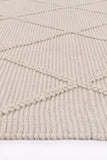 Leilani Diamond Braided Cream Rug 160x230cm