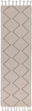 Leilani Diamond Tassel Ash Rug 80x300cm